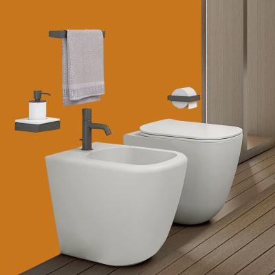 China Double-Flow Modern One-Piece WC Toilet Bidet Set Mimimal Beige Movable Space Sanitary Ware Spray Toilet Camping Toilet for sale