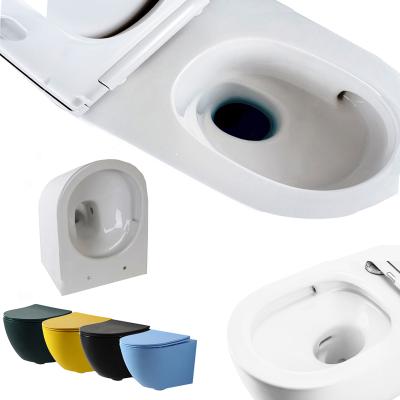 China One Piece Concealed Cistern Lavatory Sanitary Trap Oval Stool Pan Inserted Wall WC Bidet Integrated Toilet Cistern Jets Flush Odorless for sale