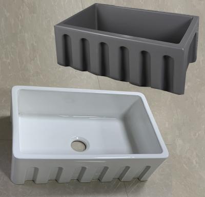 China Without Faucet Lavatory Chambord Bowl Fireclay Farm Rinsing Pot Kitchen Sink In Singapore Butler Fine Fruit Bowl Cooking Piece Sink Hole for sale