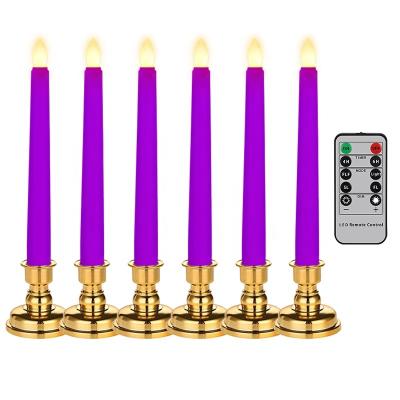 China Wholesale Remote Control Light Christmas Candle Christmas Tree Decoration Simulation Purple Electronic Remote Control Candle Light for sale