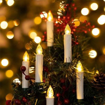 China Remote control hot sale and cheap price led candle light with remote control christmas tree decorating led candle beige with 1A battery for sale