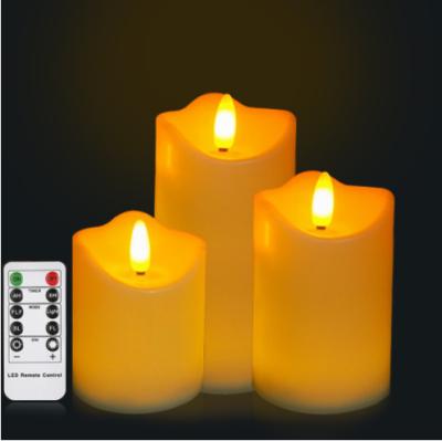 China 3D Flame Christmas Birthday Electronic Candle Light Remote Control Electronic Candle Light Halloween Tea Wax Wedding Venue Decoration Smokeless for sale