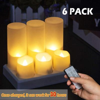 China LED Light Remote Control Candle Christmas Light Candle Birthday Wedding Road Light Tea Guide Rechargeable Rechargeable and Remote Control Halloween for sale