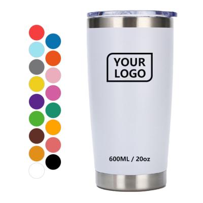 China Custom Viable 20oz Thermos Bottle Mug Powder Coated Stainless Steel Double Wall Insulated Tumbler Coffee Travel Mug Blanks for sale