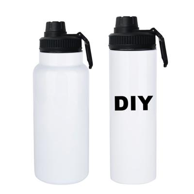 China 32oz Vial Stainless Steel Double Walled Travel Water Bottle Vial Drinkable Water Bottle Sublimation for sale