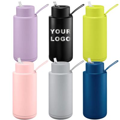 China Hot Sale Wholesale Viable 34oz Insulated Tumbler Sports Double Wall Stainless Steel Water Bottle With Custom Logo for sale