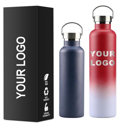 China Durable Logo 500Ml Sport Custom Stainless Steel Outdoor Vacuum Flask Powder Coated Water Bottle For Sports for sale