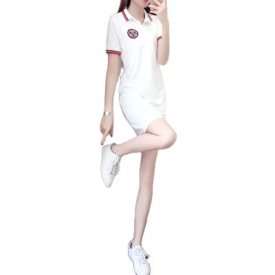 China Wholesale Lady Solid Color Fitted Anti-Static Shorts Women Sport Polo Shirt Dresses for sale