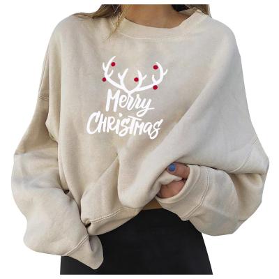 China Anti-wrinkle European and American new style sweater Christmas fashion printing long sleeve round neck autumn and winter casual women's wear for sale