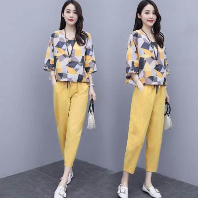 China New Women QUICK DRY Autumn Clothes Ladies Pleated Fashion Set Suits for sale