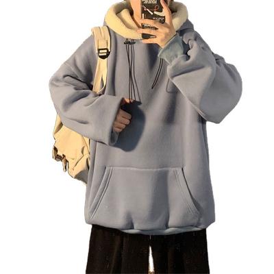 China Anti-wrinkle border plush thickened foreign hooded chic jacket Korean sweater couple's style sweater women's autumn and winter jacket for sale