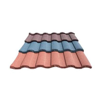 China Modern Fully Stocked Colored House Color Metal Stone Coated Roof Tiles Bond Type Roman Tile for sale