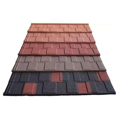 China Promotion Modern Coated Steel Metal Roof Colorful Stone Roofing Tiles Shingle Tile for sale