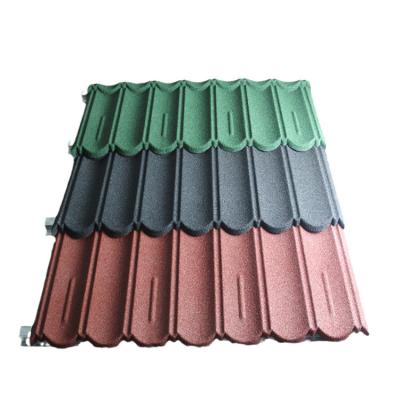 China Modern High Quality Colorful Color Stone Roofing Steel Roof Tiles Classic Tile for sale