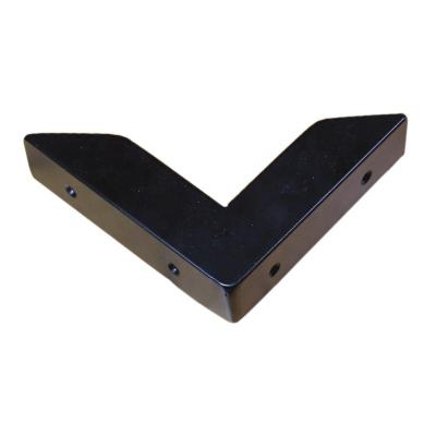 China Black Powder Coating Metal Corner Protector Customized High Quality Stamping Bracket For Wood for sale