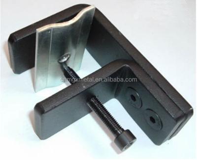 China Custom Stamping High Quality Black Anodized Mild Steel Desk Clamp for sale