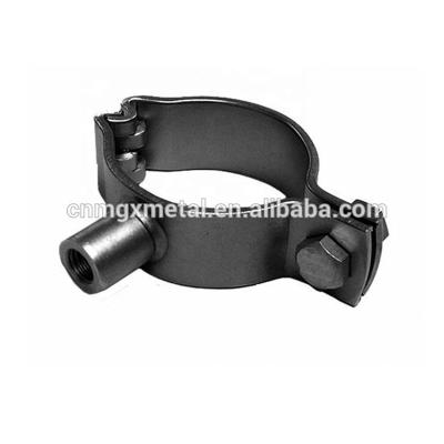 China Pipe Clamp Customized Black Powder Coating Stand Metal High Quality Pipe Clamp for sale