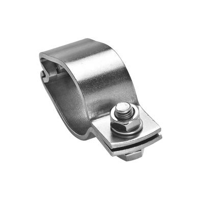 China Customized High Quality Stamping Pipe Clamp Plain Zinc Plating Metal Support Pipe Clamp for sale