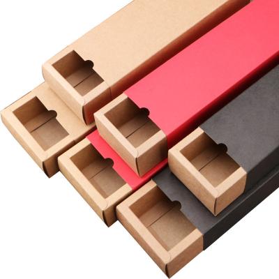 China Recycled Materials Customized Square Kraft Paper Box Specifications Various Kraft Paper Drawer Box for sale