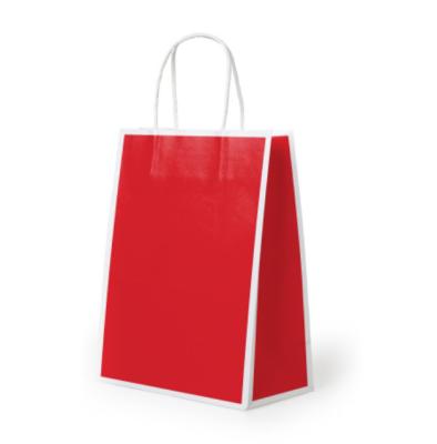 China Red Kraft Paper Bag Grocery Materials Small Paper Bags Customs Customs White Recycled Shopping Paper Bags for sale