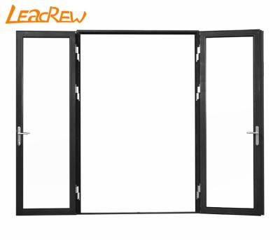 China Decoration Aluminum Alloy Hinge Double Door Casement Cheap Exterior Door Aluminum Open Swing Door for sale