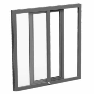 China Magnetic Aluminum Screen Window Frame Customized Color Double Sliding Windows Triple Glazed Windows for sale