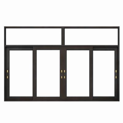 China Low Cost 3 Track Aluminum Alloy Magnetic Screen Customized Glass Sliding Windows With Mesh Full Opening for sale