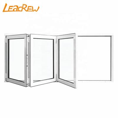 China Energy Saving Aluminum Folding Screen Durable Glass Frame BiFolding Windows For Kitchen Aluminum Vertical Folding Window for sale