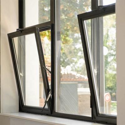 China Simple Design Swing Proof Aluminum Double Tempered Glass Aluminum Sound Casement Window Tilt And Turn Window for sale