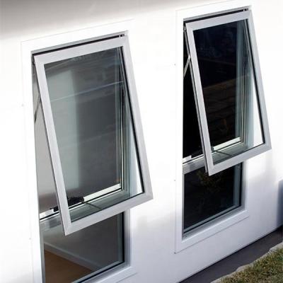 China Swing Open Window Modern Aluminum Thermal Break Profile Double Glazed Tempered Glass Aluminum Tilt Up Windows for sale