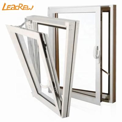 China Cheap Factory Price Hurricane Proof Swing Tempered Glass Adjustable Double Impact Aluminum Tilt&Turn Window for sale