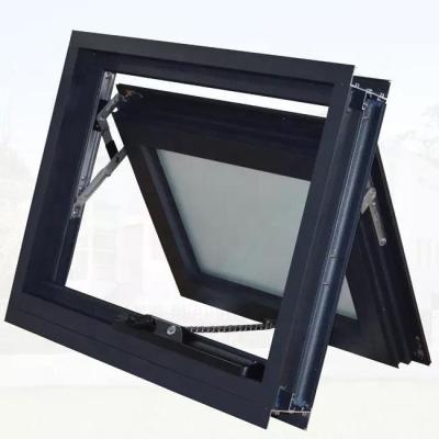 China Aluminum Chain Swing Winder Awning Window Double Glazed Glass Aluminum Top Hung Windows for sale