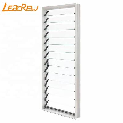 China Modern Customized Aluminum Fixed Shutter Windows Aluminum Vertical Awning Sliding Shutter Casement Windows for sale