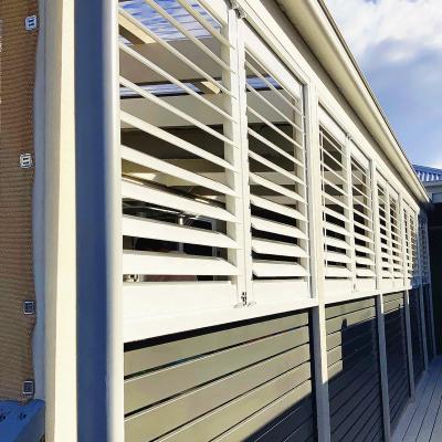 China 2022 Traditional New Swing Adjustable Aluminum Interior Canopy Door For House And Apartment Overhead Louvered Windows for sale