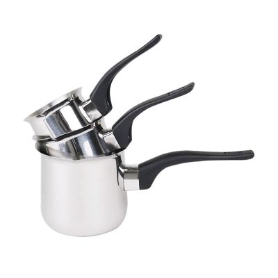 China Stocked Turkish Coffee Heater Stainless Steel Stainless Steel Turkish Coffee Cup Coffee Warmer Pot Popular Milk Pot for sale