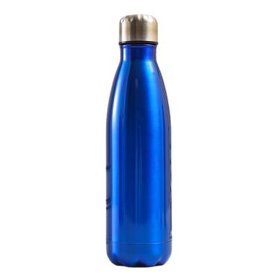 China Sustainable Double Wall Thermal Vacuum Flask Insulated Outdoor Sports Drink Cola Shaped 18/8 Stainless Steel Water Bottles With Custom Logo for sale