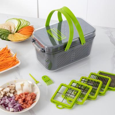 China Viable New Design Fruit Cheese Onion Chopper Manual Veggie Chopper Salad Potato Grater Cutter Set for sale