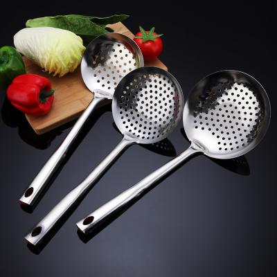 China New Sustainable Cooking Tool Accessories Stainless Steel Soup Ladle Set Factory Price And Skimmer Spoon for sale