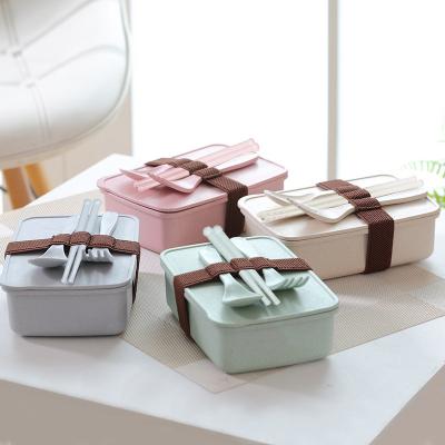 China Portable Oven Boxes Dinnerware Bamboo Fiber Lunch Box Microwavable Food Storage Container Microwave Bowl for sale