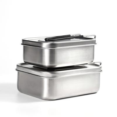 China Portable Freshness Preservation Lunch Box Food Storage Container Boxes Tableware Stainless Steel Lunch Box for sale