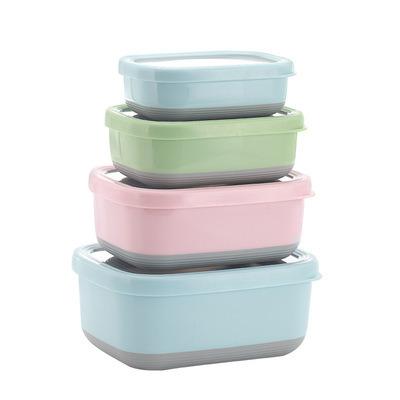 China Colorful Bento Box Stainless Steel Food Kitchen Storage Bowl Freshness Keeping Leakproof Container With Lid for sale