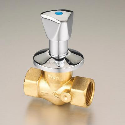 China General 1/2”-1” Shutoff Valve (Through Shut-Off Valve) Metal Brass Polishing Outside Handle With Drain Valve for sale