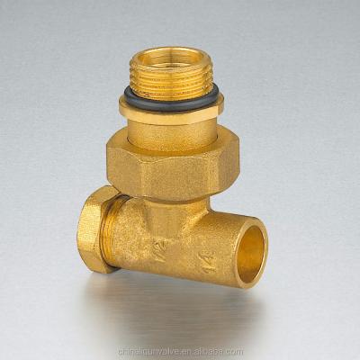 China General Air Condition Installation Radiotor Heater Thermostatic Brass Angle Valve for sale