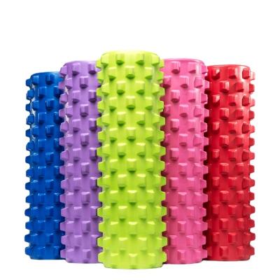 China High Elasticity Custom Personalized Black Hollow Yoga Fitness Back Muscle Massager EVA Foam Rollers for sale