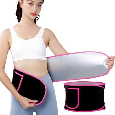 China Universal Neoprene Embossed Ion Rubber And Silver Women Waist Trimmer With Pouch For Waist Slimming for sale