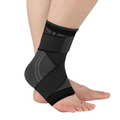 China Breathable Sports Fitness Exercise Nylon Ankle Support Ankle Brace Wrap For Basketball Running Ankle Sprain Men Women for sale