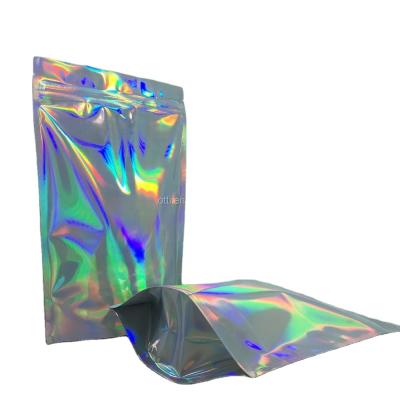 China 2021 Hot Sale Alibaba Moisture Proof China Supplier Custom Ziplock Pocket Holographic Laminate Bag for sale