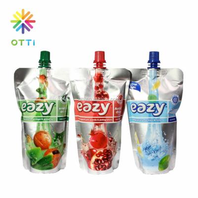 China Wholesale Custom Printed Plastic Juice Packaging Foil Spout Pouch Bag Moisture Proof for sale