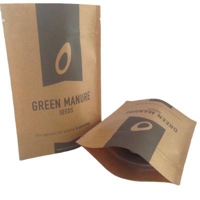 China Custom Printed BIODEGRADABLE Kraft Wrapping Paper Biodegradable Zip Lock Laminate PLA Food Bags Stand Up Pouch for sale