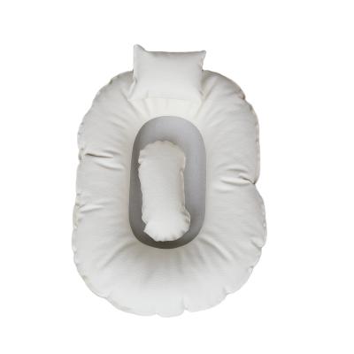 China White Round Newborn Photography Props Bean Bag Pillow Positioning Pad for Photography Props Newborn Baby Stereotype Pillow Baby Posing Nest for sale